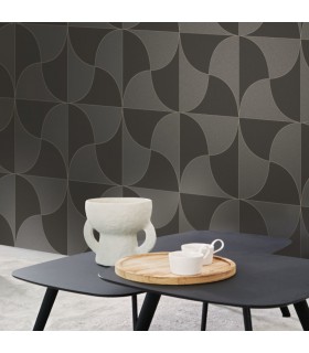 Papier peint VIREVOLTE NOIR REGLISSE - Collection Alchimie - CASADECO - Ref. ALMI89939336