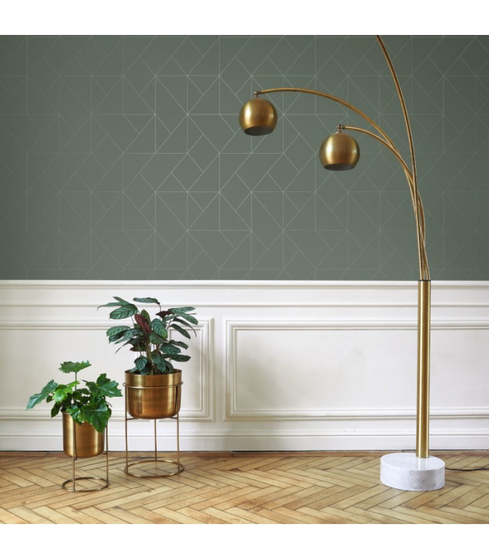 Papier peint SUBTILITE VERT KAKI - Collection Alchimie - CASADECO - Ref. ALMI89957761