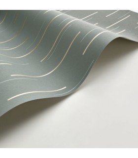 Papier peint SUSPENSION VERT TAIGA - Collection Alchimie - CASADECO - Ref. ALMI89917233