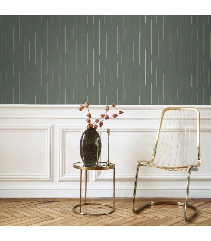 Papier peint SUSPENSION VERT TAIGA - Collection Alchimie - CASADECO - Ref. ALMI89917233