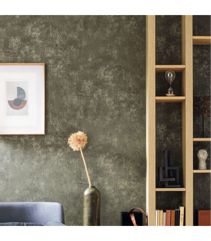 Papier peint Uni STONE KAKI - Collection Stone 2 - Réf. STND80837544