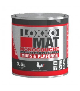 Loxxo Peinture acrylique murs et plafonds monocouche blanc mat