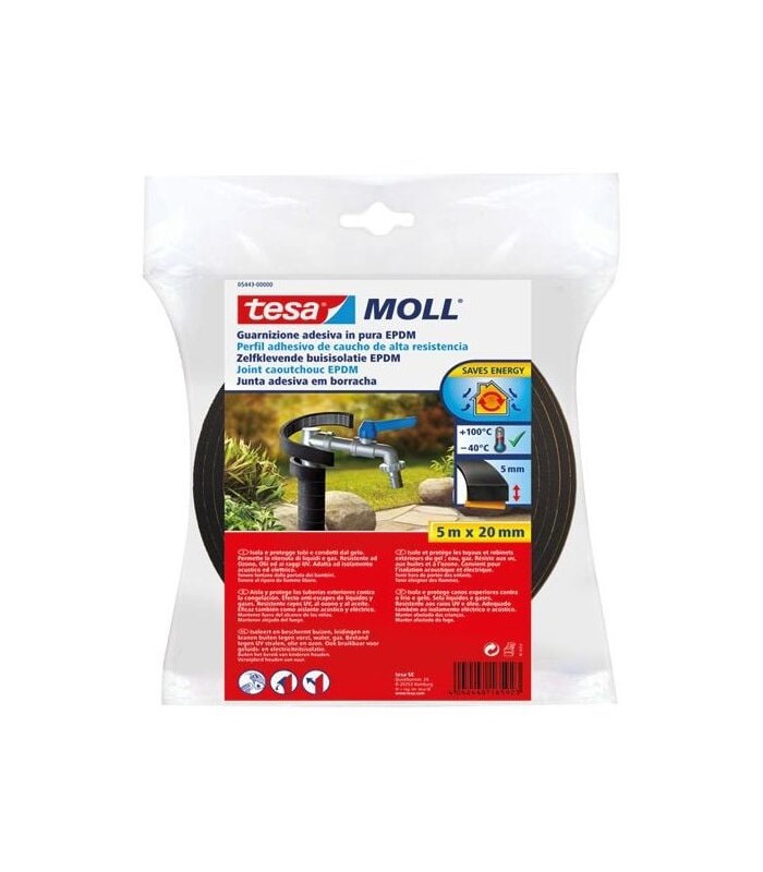 Joint caoutchouc calfeutrage et isolation 5m x 20mm TESA