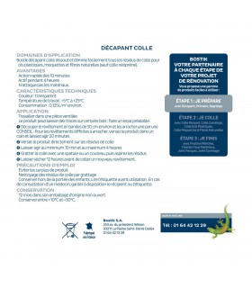 Décapant colle Bostik 1 L - élimine résidus de moquette et sol
