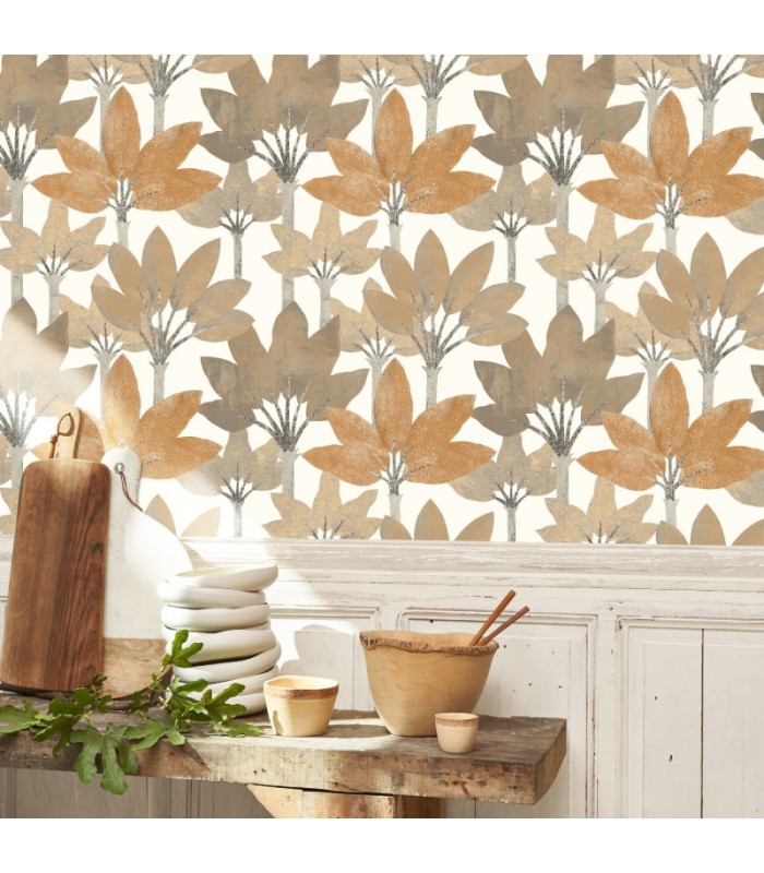 Papier peint BABEL NATUREL - Collection Babylone - CASADECO - Ref. BBLN89711265