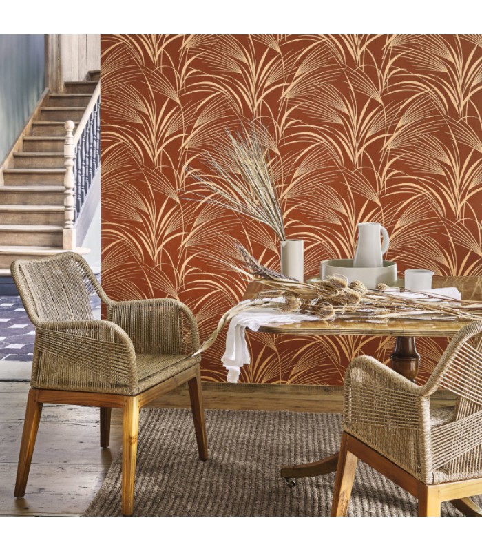 Papier peint SAMARRA ROUILLE - Collection Babylone - CASADECO - Ref. BBLN89728852