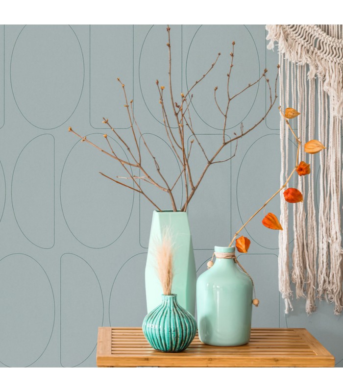 Papier peint LEGERETE BLEU CIEL - Collection Alchimie - CASADECO - Ref. ALMI89926417