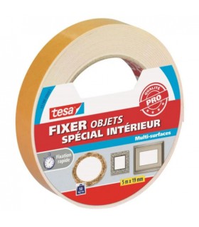 Ruban adhésif - Fixer Objets Spécial Intérieur - 5 m x 19mm