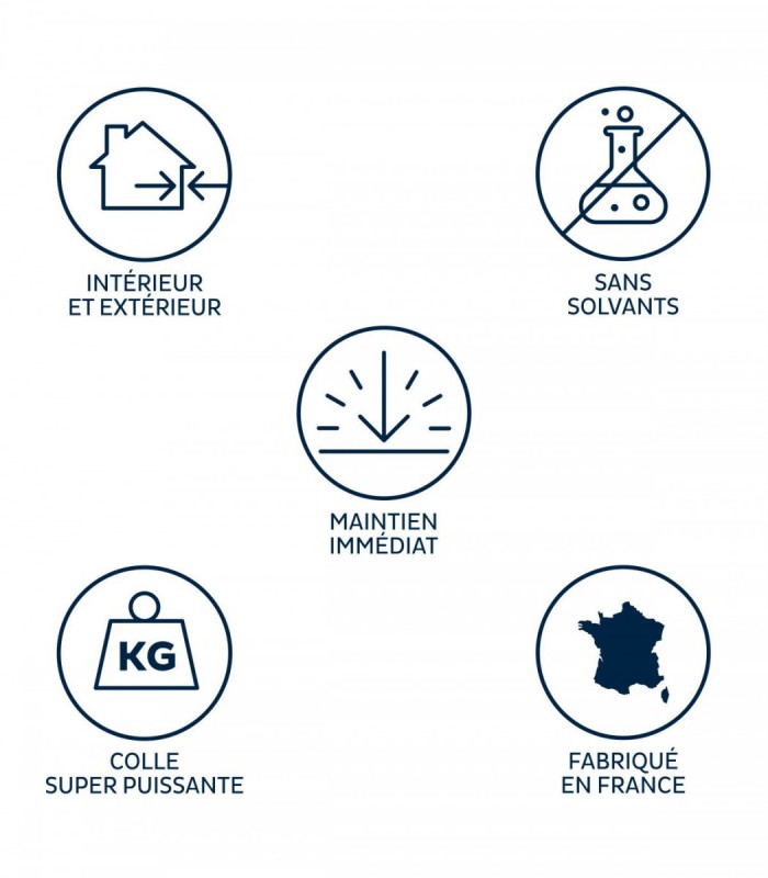 Bostik Colle pour mur spécial lames décoratives PVC