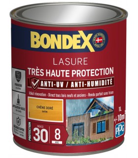 Bondex Lasure Très Haute Protection Satin 8 ans pour bois extérieur