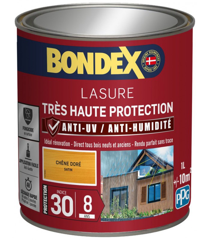 Bondex Lasure Très Haute Protection Satin 8 ans