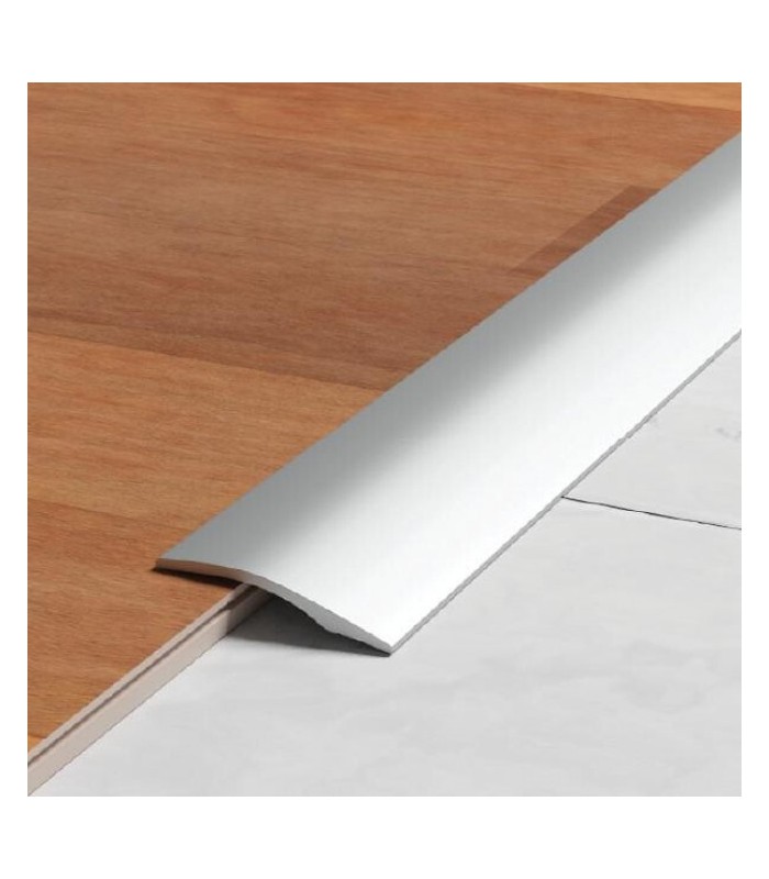 Barre de seuil demi-bombée adhésive en inox 30 mm x 0,83 m ref 2002