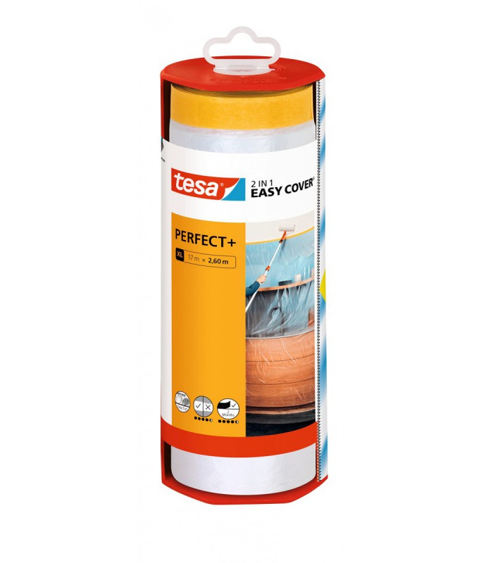 Tesa Masker Easy Cover 2 en 1 Perfect+ 17mX2,6m