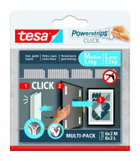 Languette adhésive Tesa Powerstrips CLICK pour cadres
