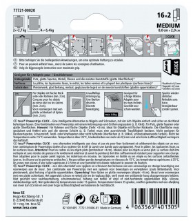LANGUETTE ADHESIVE CADRE 16X2 M