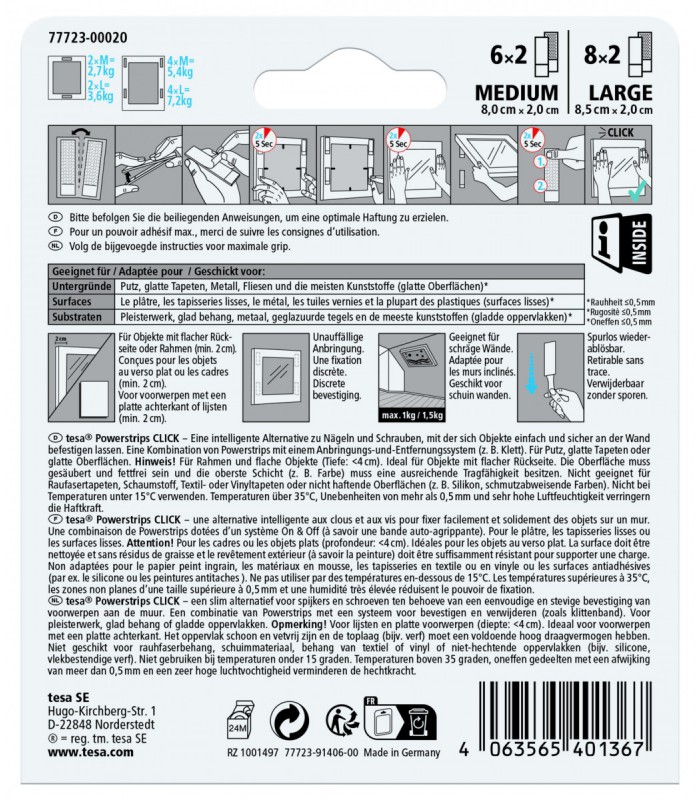 LANGUETTE ADHESIVE CADRE