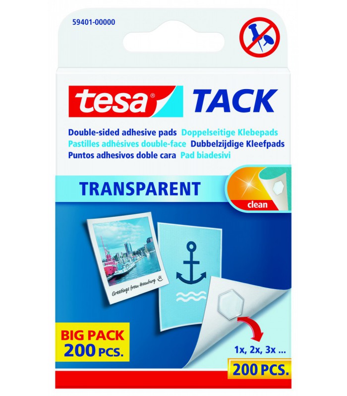 Pastilles adhésives transparentes