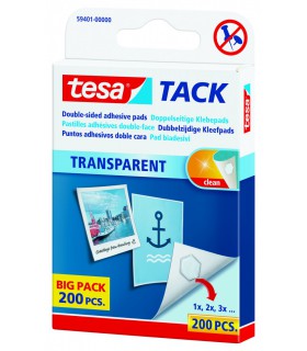 Pastilles adhésives transparentes