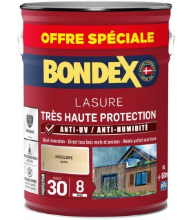 Bondex Lasure Très Haute Protection Satin 8 ans pour bois extérieur