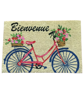 Tapis coco Kochi 40 x 60 cm, fibre naturelle et envers PVC