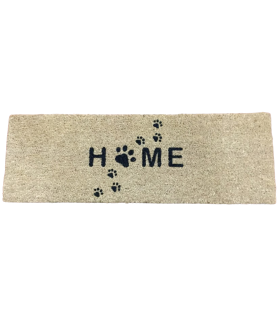 Tapis coco Home avec motifs de pattes, envers PVC 25 x 75 cm