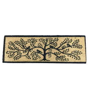 Tapis coco arbre de vie envers polychlorure de vinyle 25 x 75 cm