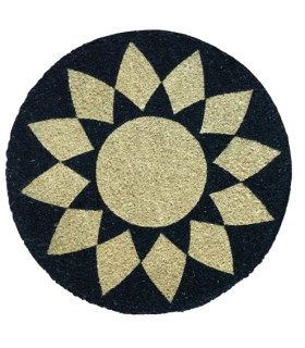 TAPIS COCO MANDALA ENVERS PVC 55X55cm