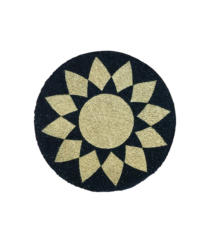 TAPIS COCO MANDALA ENVERS PVC 55X55cm
