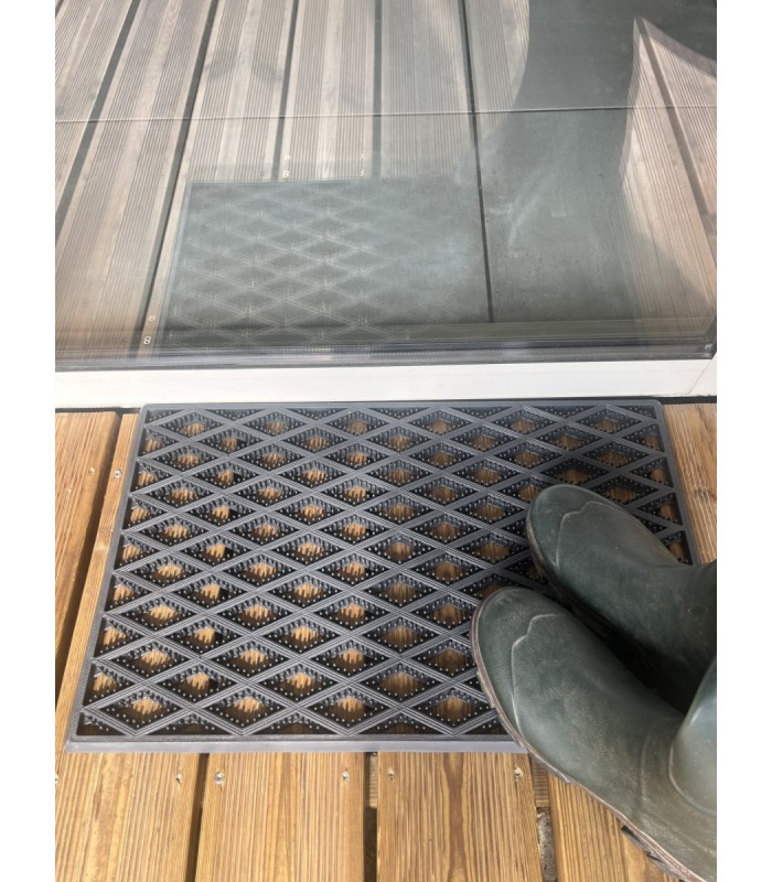Tapis extérieur PVC diamant 61 x 38 cm antidérapant