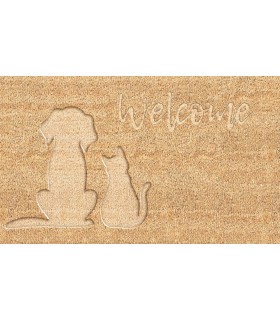 Tapis coco Leo 45x75 cm envers PVC
