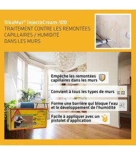 Kit Sikamur Injectocream 100 Anti-Humidité 20m