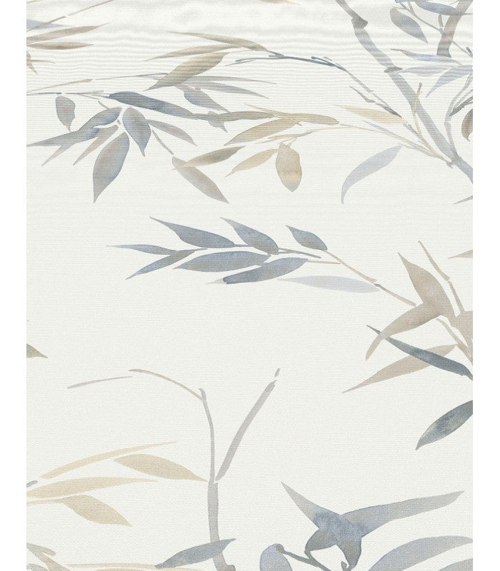 Papier peint Erismann, Collection Martinique - Intissé grainé, Décor : BAMBOU BEIGE GRIS