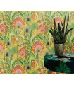 Papier peint Erismann, Collection Martinique - Intissé grainé, Décor : EXOTIC JAUNE
