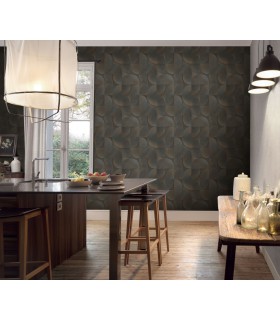 Papier peint Erismann, Collection Martinique - Intissé grainé, Décor : HARMONY MARRON