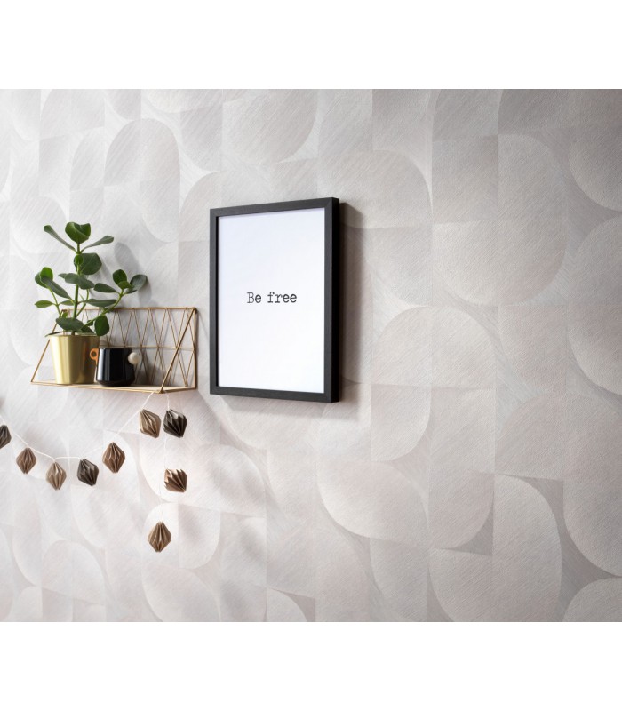 Papier peint Erismann, Collection Martinique - Intissé grainé, Décor : HARMONY GRIS