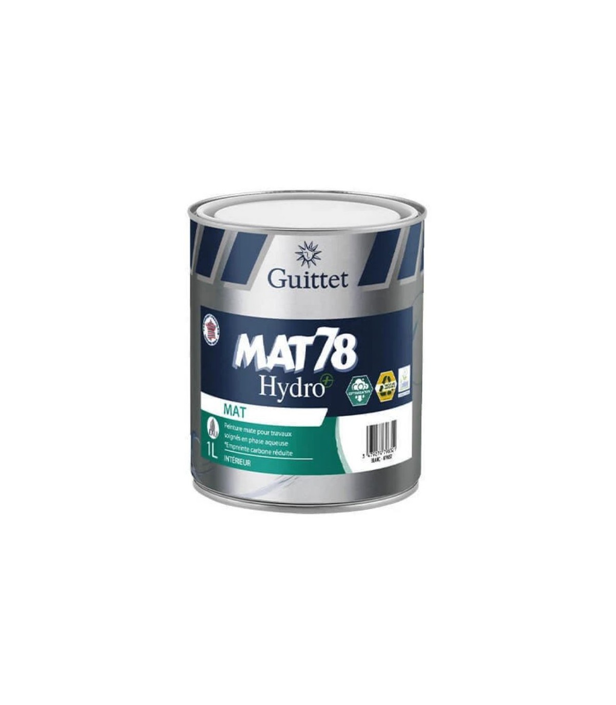 Guittet Mat 78 HydroPlus Peinture Acrylique de Finition Murs et Plafonds - Mat - 1L, 15L, 3L : GUITTET : Cdecomania - Livraison gratuite dès 120€...