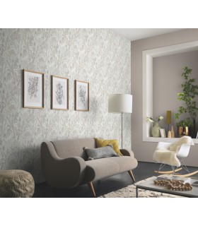 Papier peint Erismann, Collection Martinique - Intissé grainé, Décor : EXOTIC BEIGE