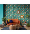 Papier peint Erismann, Collection Martinique - Intissé grainé, Décor : EXOTIC BLEU FONCE