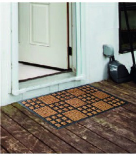 Tapis Coco et Caoutchouc Lin 40x60cm