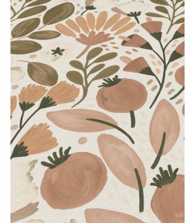 Papier peint Erismann - La Terrasse floral terracotta -1051811