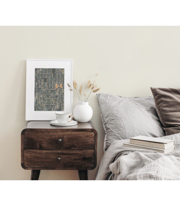 Papier peint Erismann - La Terrasse - uni effet textile vert doux - 1026201