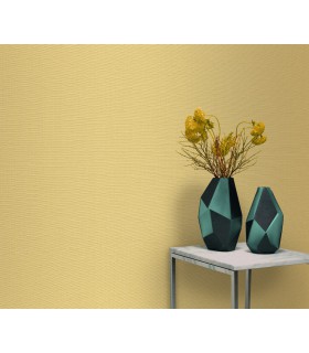 Papier peint Erismann - La Terrasse - uni effet textile jaune sable - 1026203