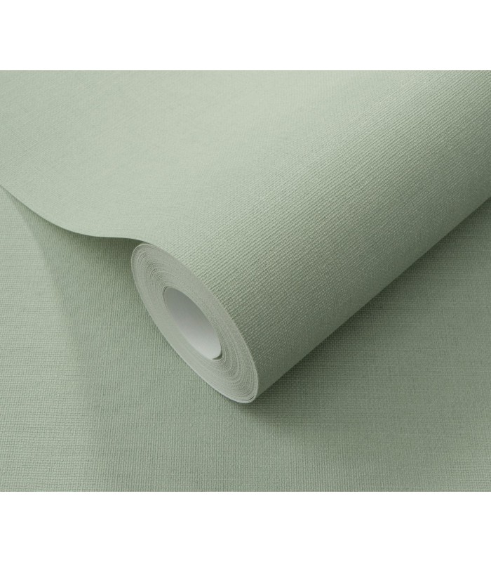 Papier peint Erismann - La Terrasse uni effet textile vert clair - 1026235