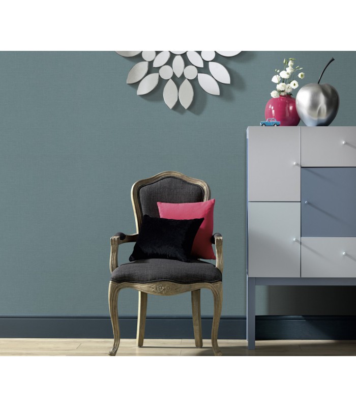 Papier peint Erismann-  La Terrasse uni bleu gris - 1026243