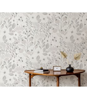 Papier peint Erismann - La Terrasse floral gris - 1051810