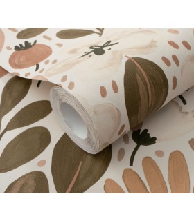 Papier peint Erismann - La Terrasse floral terracotta -1051811