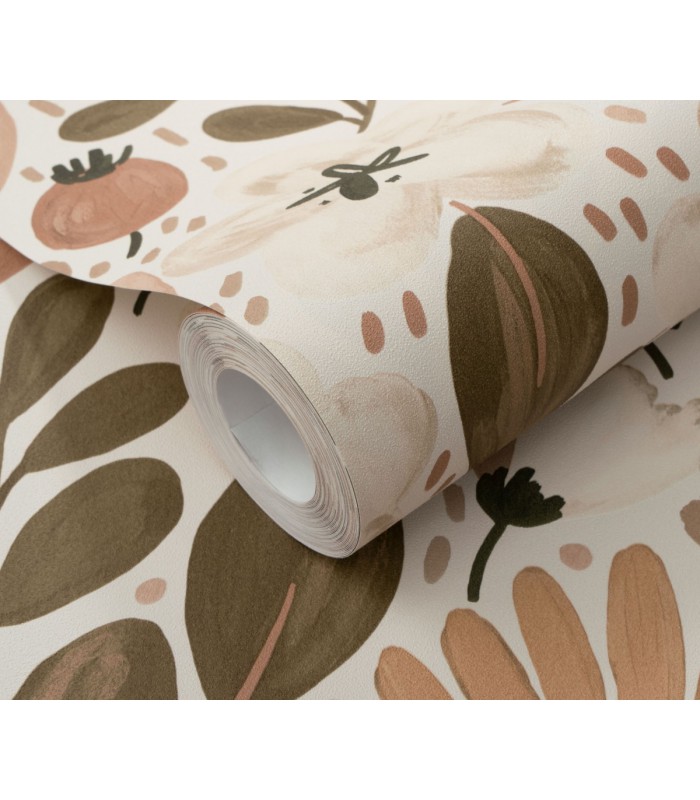 Papier peint Erismann - La Terrasse floral terracotta -1051811