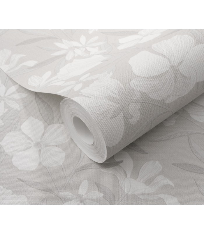 Papier peint Erismann - La Terrasse floral - Gris clair - 1051910