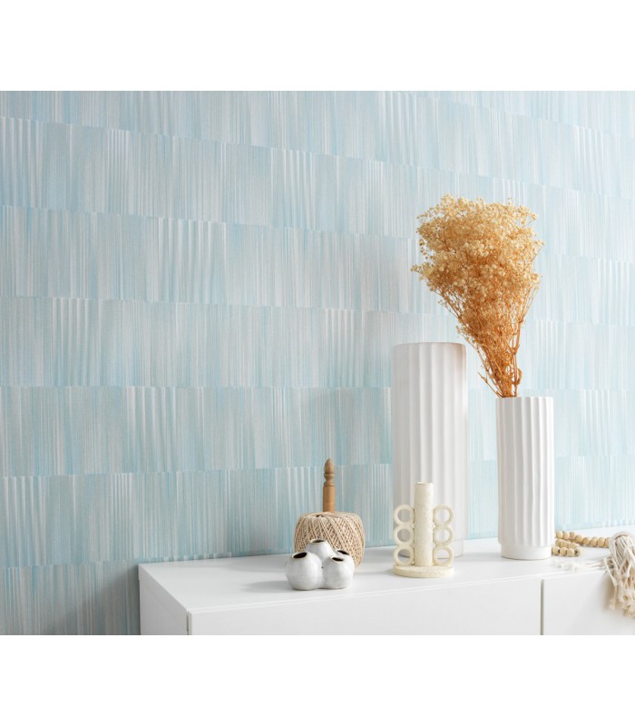 Papier peint Erismann, Collection Martinique - Intissé grainé, Décor : OXIDIZED VERT D´EAU