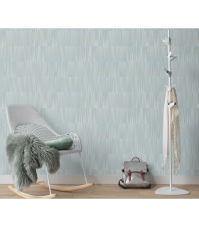 Papier peint Erismann, Collection Martinique - Intissé grainé, Décor : OXIDIZED VERT D´EAU